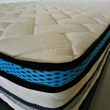 Load image into Gallery viewer, The 30cm Euro is Designed for Comfort and Support. Featuring a 5 zone pocket spring support system which allows your body to be supported where its needed by contouring your body. This mattress is also fitted with easy breath technology to help reduce heat retention.     - 5 Zone Pocket Spring  - Anti Partner Disturbance  - Thick Pillow Top  - Rolled for Easy Transport