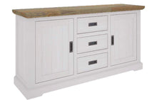 Load image into Gallery viewer, The Gorgeous Hamptons Living and Dining Package includes 12pces  The Hamptons Range is made from Beautiful strong timber Featuring white wash and Timber look, all Drawers are are on ball bearing runners and handles are gorgeous brushed metal. All of the Hamptons range comes fully Assembled, Dining table requires slight and easy assembly of legs.  This set is sure to give that hamptons/beach feel to your home! 